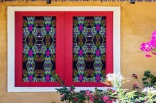 3D Colorful Flower A71 Window Film Print Sticker Cling Stained Glass UV Zoe