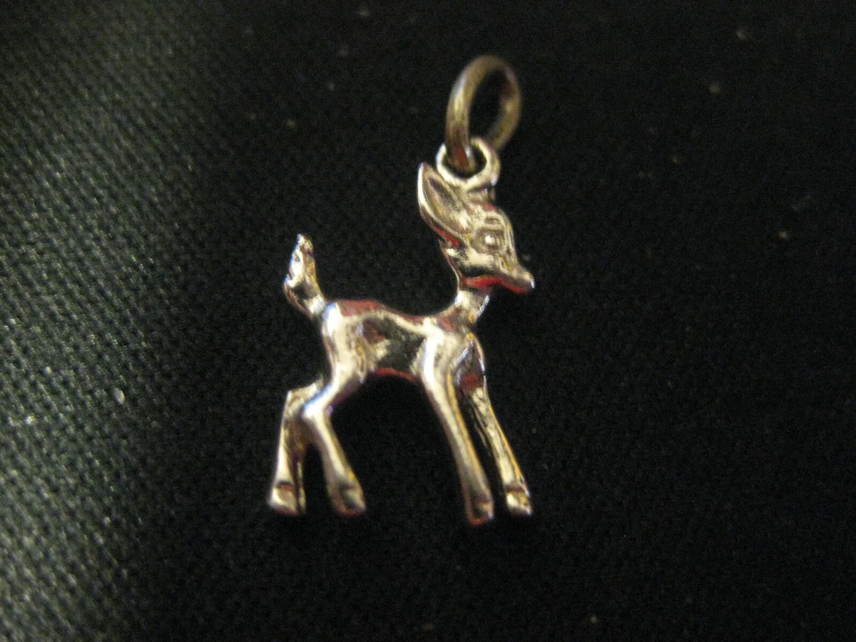Sterling silver deer charm clearance