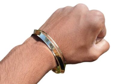 Bracciale Sikh In Ottone – Kara Color Oro – Regalo Per Uomo E Donna – Khalsa Kada Sikh I6