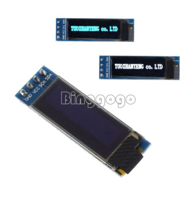 0.91'' inch 128x32 IIC I2C SPI Blue/White OLED LCD Display Module DC 3.3V 5V