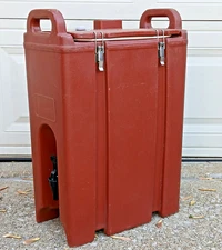 CAMBRO 500 LCD PLASTIC INSULATED BEVERAGE DISPENSER COOLER 5 GALLON HOT COLD