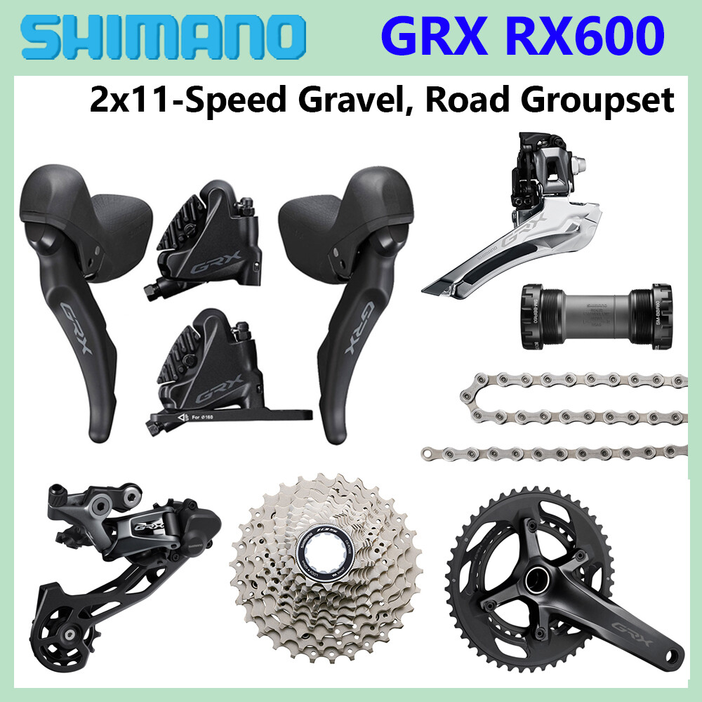 Shimano GRX RX600 2x11 Speed Groupset RX810 Rear/Front