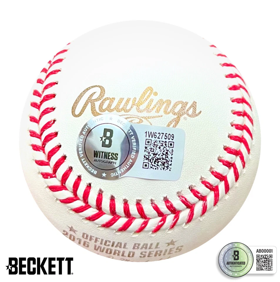 💥Chris Coghlan💥 Cubs Signed 2016 World Series Baseball inscribed Autograph BAS - Image 2 of 4