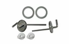 Set of 2 Toilet Seat 10cm L- Shape Adjustable Stainless Steel Hinges