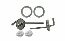 Set of 2 Toilet Seat 10cm L- Shape Adjustable Stainless Steel Hinges 