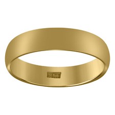 10K Yellow Gold Unisex Solid Plain Comfort Fit 5mm Wedding Band Sizes 5 - 13