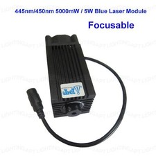 445nm 450nm 5000mW 5W Blue Laser Module for DIY CNC Cutter Engraving Engraver