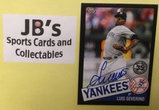 2020 Topps 35th Anniversary 1985 Luis Severino Black Parallel Auto #ed 139/199