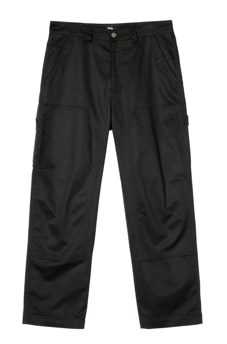 STUSSY POLYESTER POLY COTTON WORK PANT CHINO BLACK 116456 NEW