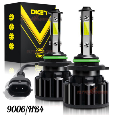 9006 HB4 LED Headlight Bulbs Conversion Kit Low Beam 6000K White Super Bright