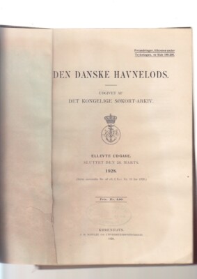 DER DANSKE HAVNELODS kongelige sokort-arkiv 1928 Copenhagen ships navy