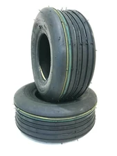Two 13X5.00-6 13/500-6 Smooth Rib 4 Ply  Lawn Mower Garden Tractor Tires 13 500 