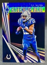 2019 Panini Phoenix TY Hilton Blue Catching Fire Insert #16/35 Colts SSP!
