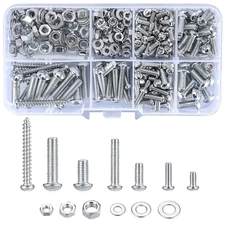 Machine Screws Assortment Kit: 230PCS, Phillips Pan Head Bolts, Nuts, Washers.
