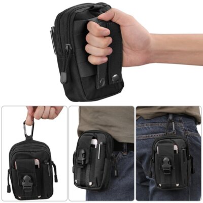 Ultraleichte Handy Tasche - Grüne Gürtelhülle Mit Klettverschluss Für Smartphones Bis 6,7 Zoll