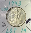 1943 Walking Liberty Half Dollar, bu