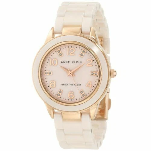 Anne Klein Stainless Steel Case Ceramic Band Wristwatches