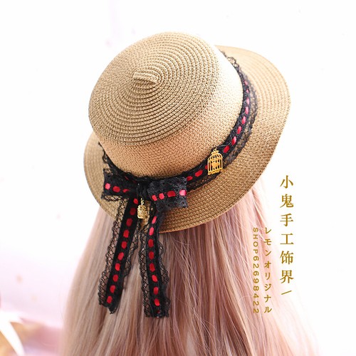 Bowknot Straw Hat Women Boater Hat | eBay