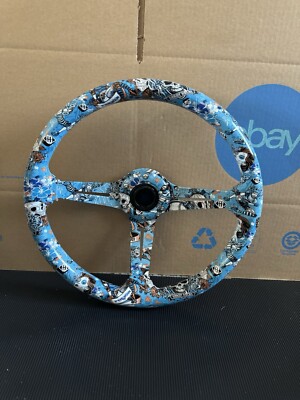 350mm Dish Steering Wheel - Fit 6 hole Hub Like Vertex Nardi NRG Grip