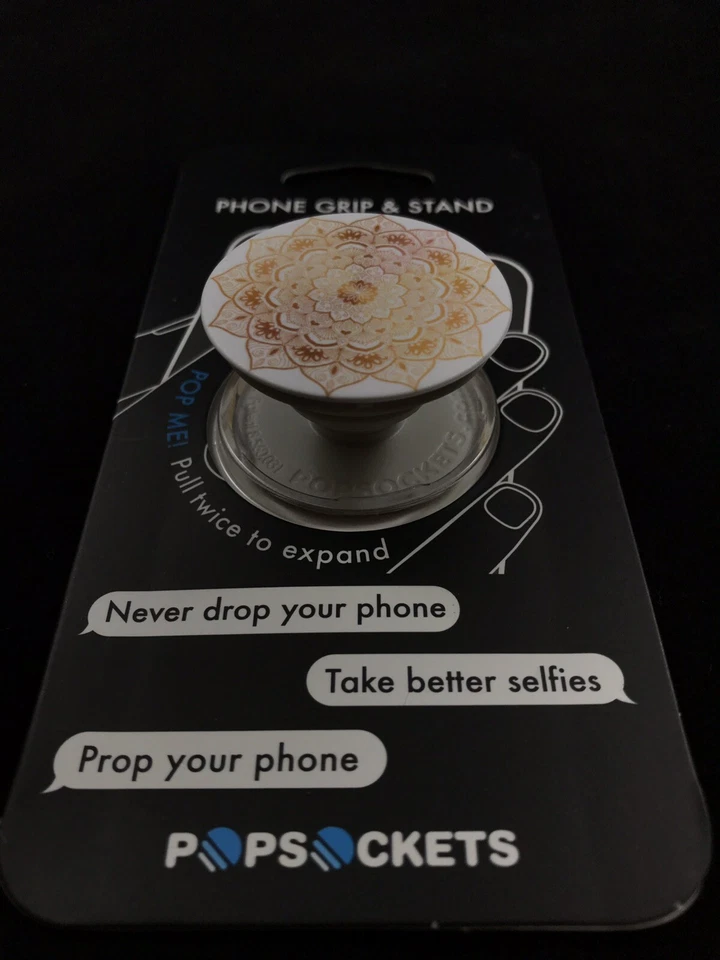 AUTHENTIC PopSockets Golden Silence Mandala PopSocket Grip Holder Universal - Image 2 of 3