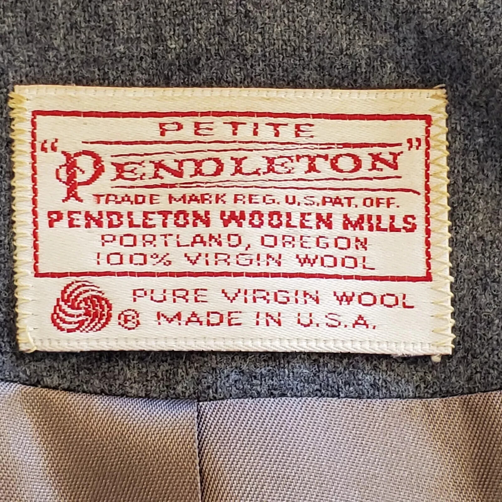 Pendleton Petite Virgin Wool Gray Blazer Women's … - image 3