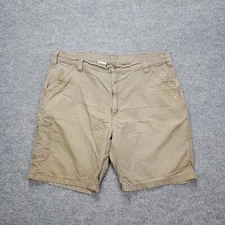 Carhartt Carpenter Shorts Mens 42 Brown Flat Front Outdoors Work Wear 8147 LBR