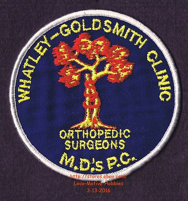 LMH Patch WHATLEY GOLDSMITH CLINIC Orthopedic Surgeons MD Doctor Columbus GA