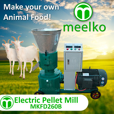 PELLET MILL 15kw ELECTRIC ENGINE 10'' DIE 3 PHASE USA STOCK(4mm Goat) MKFD260B