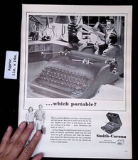 1946 Smith-Corona Office Machines Portable Typewriter Print Ad 45060