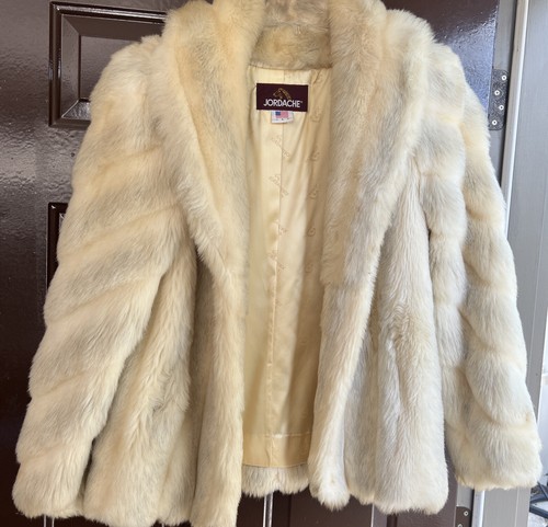 jordache white fur coat