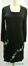REET kurtis kurtas tunic Dress Black party embroider high side slits S M NEW VTG