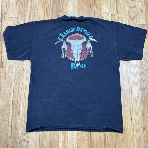 The Charlie Daniels Band T Shirt Sz XL Black Graphic Print County Music Western - Imagen 2 de 10