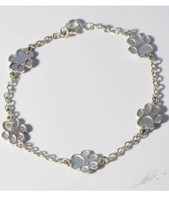 Rolò Kettenarmband Mit Festen, Massiven FußAbdrüCken In 925 Silber Luce