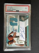 2004-05 SPX #122 J.R. Smith Rookie Auto Jersey /1999 PSA 9 MINT Lakers NBA Champ
