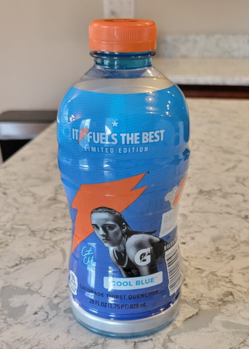 Caitlin Clark Cool Blue Limited Edition Gatorade Iowa Hawkeyes Indiana Fever
