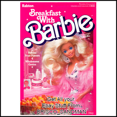 Fridge Fun Refrigerator Magnet BARBIE BREAKFAST CEREAL 80s Retro