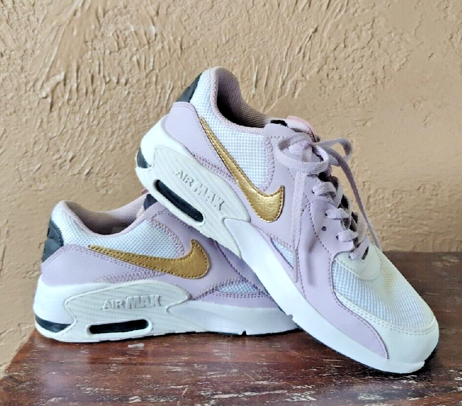 nike air max white with gold swoosh