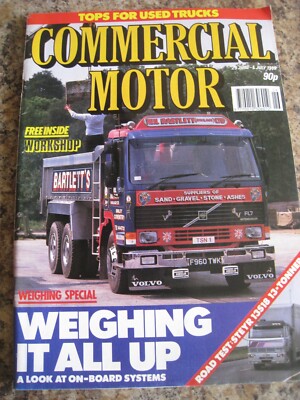 COMMERCIAL MOTOR JUN 1989 WEIGHTS ON-BOARD SYSTEMS STEYR 13S18 13-TONNER