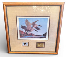 1987 NH Wildlife francobollo, medaglia e stampa Robert Steiner Ltd Ed incorniciato firmato