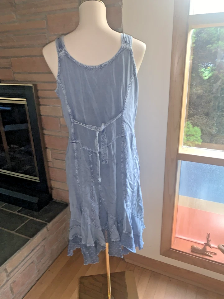 Sacred Threads Boho Dress Sequens Embroidery Tank L/XL Flowy - Image 2 of 4