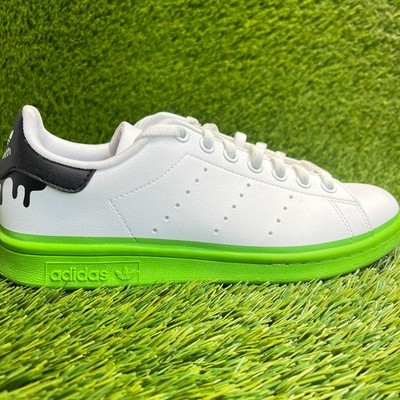 Adidas Stan Smith Boys Size 6Y White Green Black Athletic Leather Shoes Sneakers
