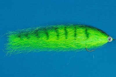 Fliegentom 1110 - Hechtstreamer Chartreuse Tiger Pikestreamer