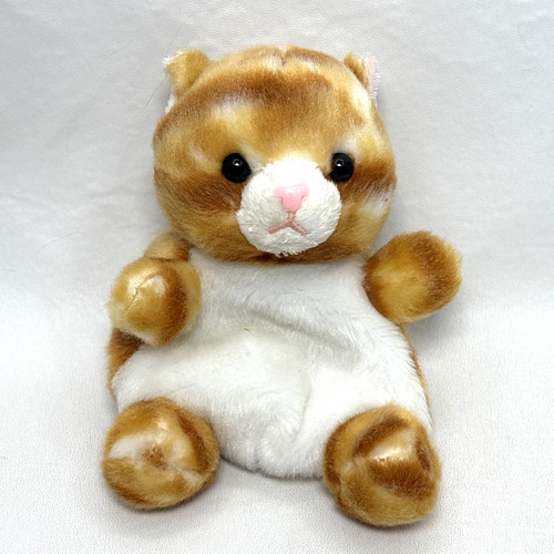 Aurora World Palm Pals Mini Plush Meow Kitty Cat Stuffed Animal Tiger Striped 5”