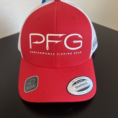 COLUMBIA PFG Hooks Mesh Snapback Ball Cap Hat Red Spark 1837021-696 O/S NWT