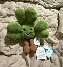 Jellycat Amuseables Sofia Shamrock Plush Soft Toy With Tags Small Green Brown