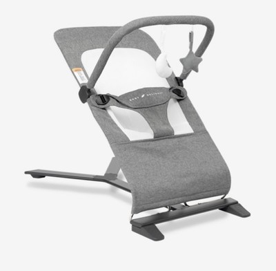 Baby Delight Alpine Organic Deluxe Portable Bouncer - Charcoal Tweed