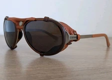 CEBE 2000 Lhotse Cbl Hot3 Sunglasses - Silver Metal & Brown Leather