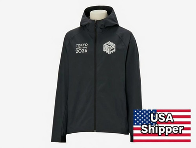 #ad ASICS TOKYO MARATHON 2026 Limited JACKET Performance BLACK NEW USA SHIPPER $259.99