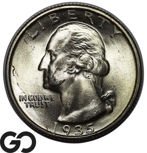 1935-S Washington Quarter, Fresh Superb Gem BU++, Premium Quality