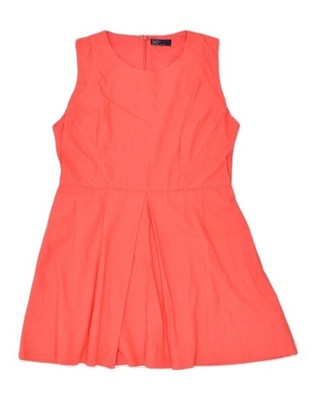 GAP Damen Basic Kleid UK 10 Small Rot Baumwolle GU04